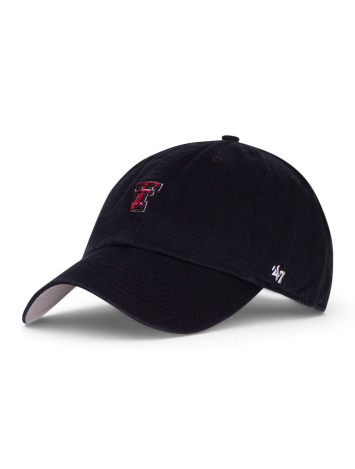 47 Brand Texas Tech "Abate" Mini Double T on Adjustable Cap – Black front view