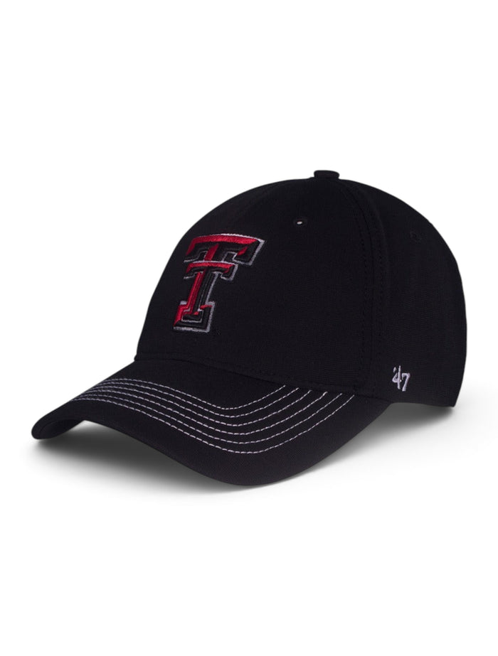 47 Brand Texas Tech "Game Time 47 Closer" Stretch Fit Cap – Black front view