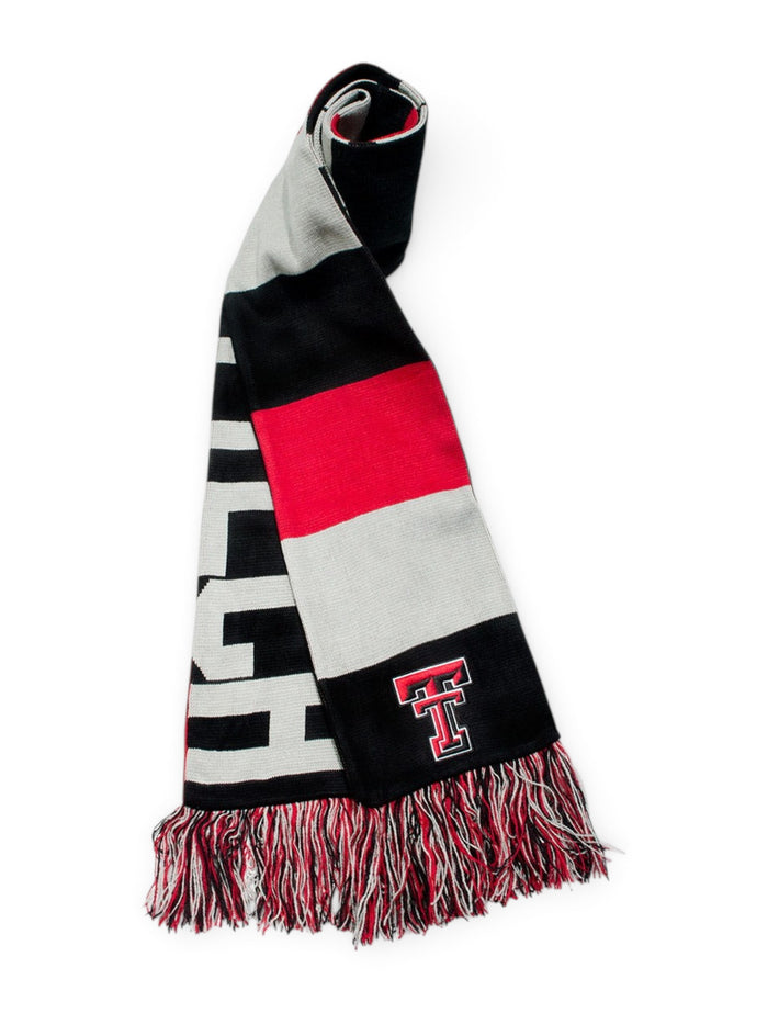 47 Brand Texas Tech Reversible Baker Red, Black & Grey Scarf – Front view