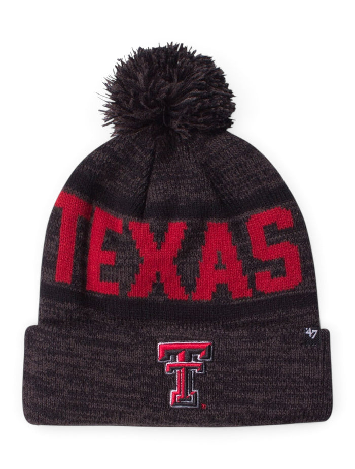 47 Brand Woven Texas Tech Charcoal Cuff Knit Cap – Front view