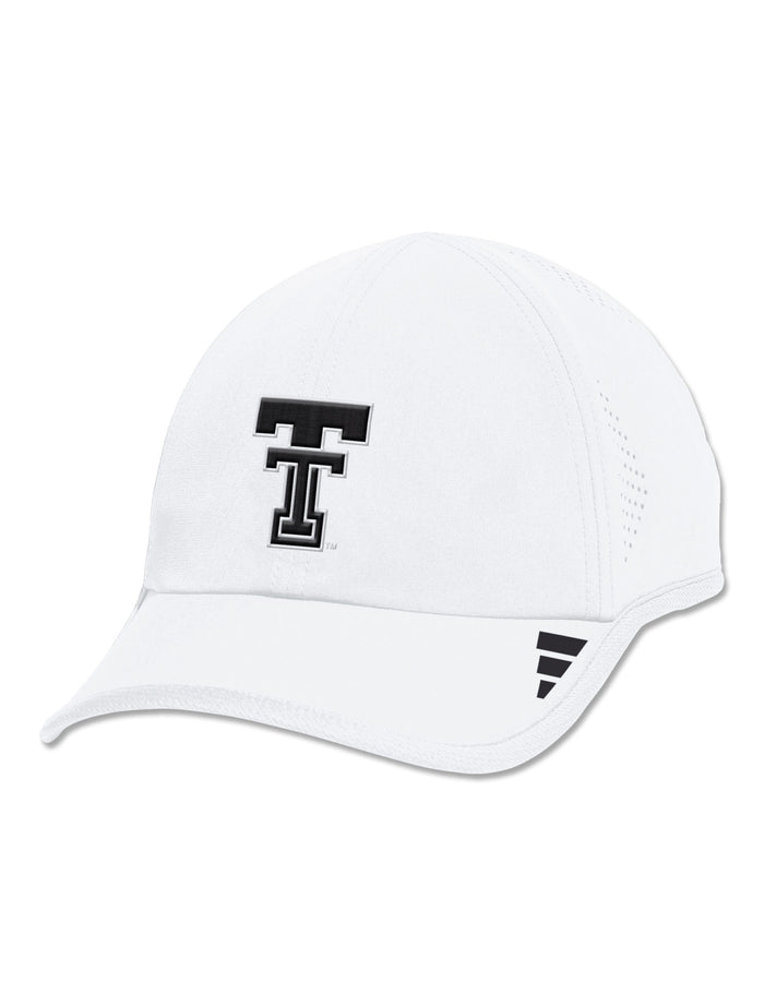 White Adidas adjustable cap with the Double T on the front crown