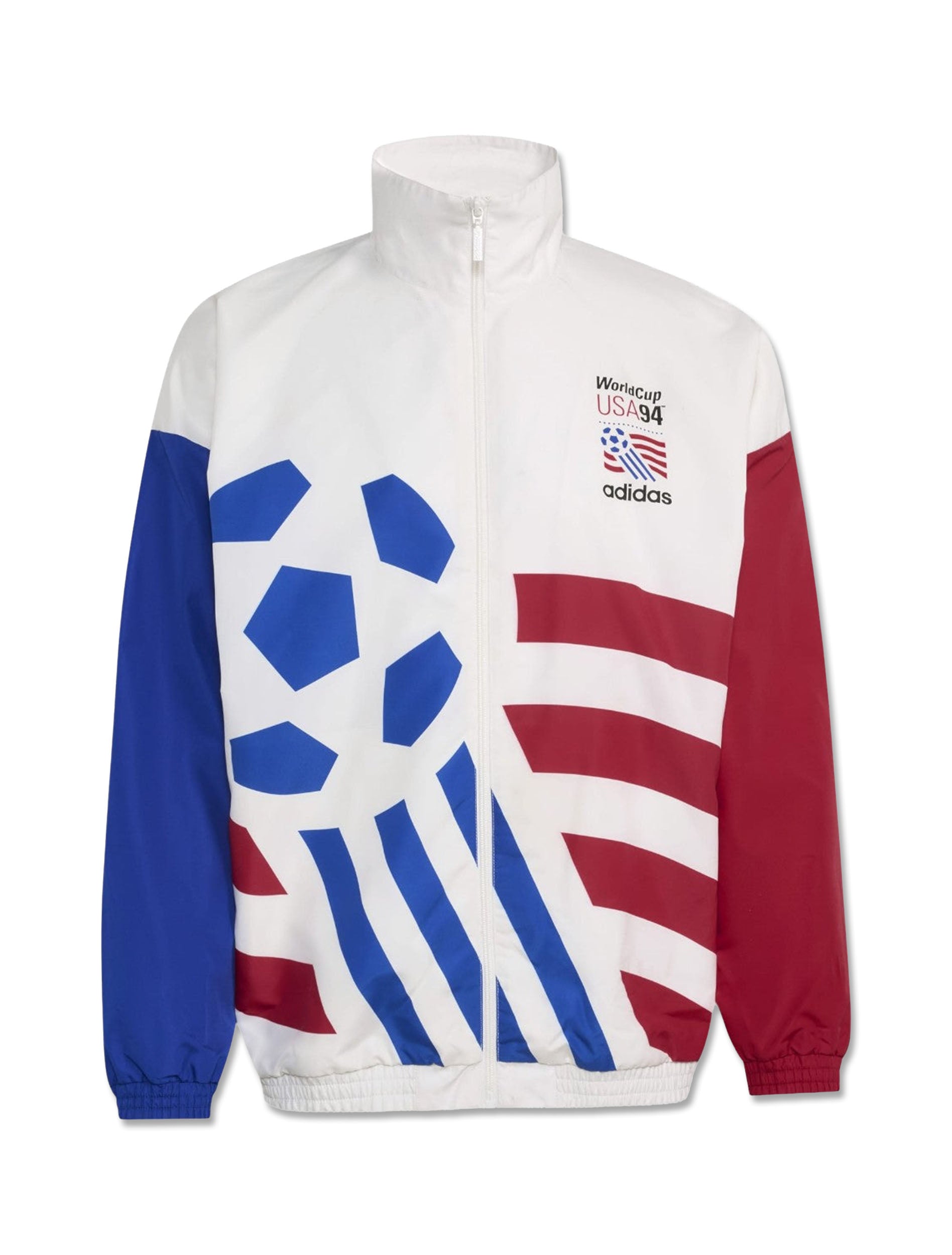 Adidas USA 94 Graphic Woven Track Jacket in Cloud White – Red