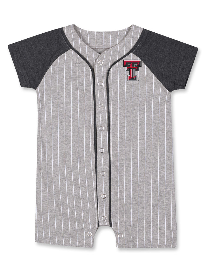 Texas Tech Infant Romper, Texas Tech Baby Baseball Outfit, Texas Tech Infant One-Piece, NCAA Baby Clothes, Texas Tech Newborn Apparel, Texas Tech Game Day Outfit, Texas Tech Spirit Wear.
