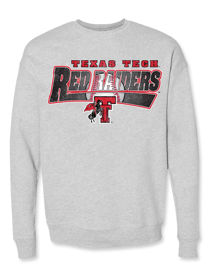 Texas Tech "Burst" Baseball Crewneck Sweatshirt