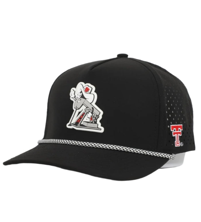 Texas Tech Dark Horse RP "Throwback Jack" PVC Black Sport Snapback Cap