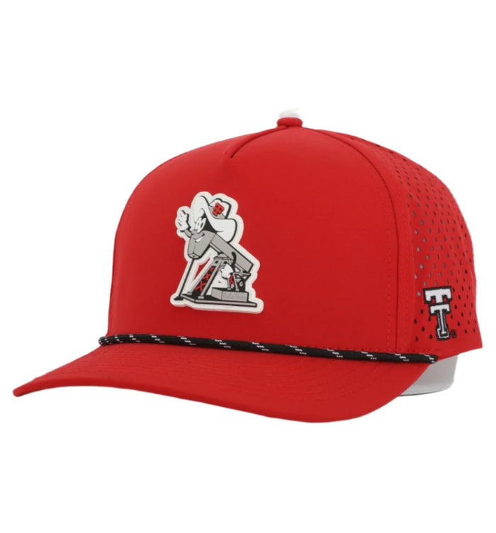 Texas Tech Dark Horse RP "Throwback Jack" PVC Red Sport Snapback Cap