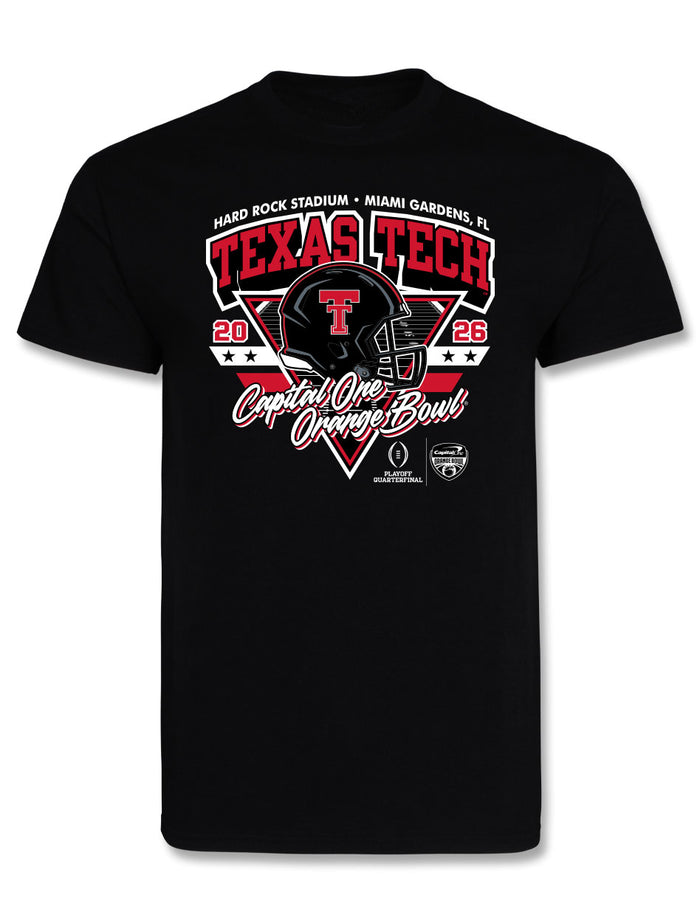 Texas Tech 2025 CFP Orange Bowl - T-Shirt - Ocean Drive - BLACK