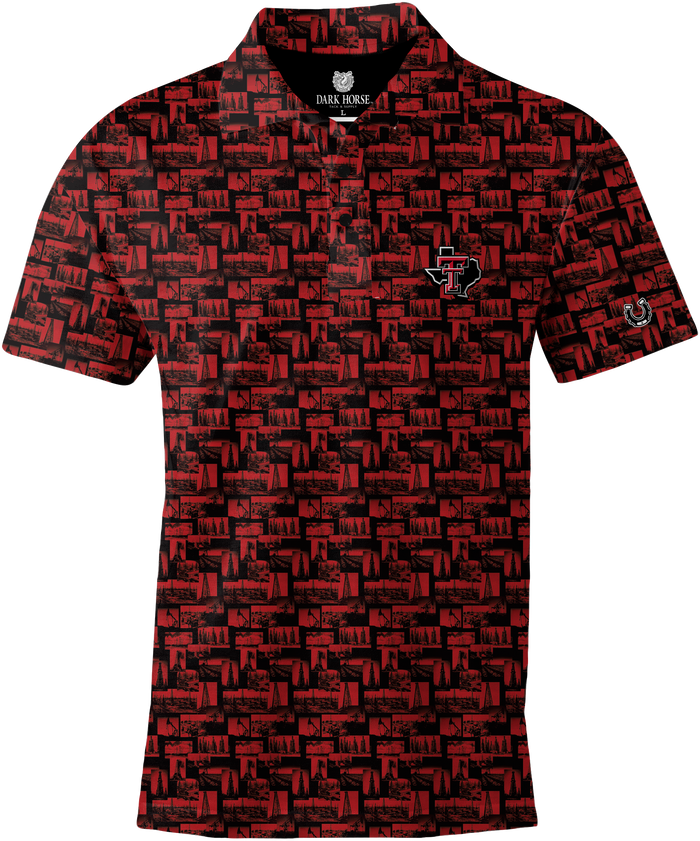 Texas Tech Dark Horse Raider Power "Derrick Heritage" Premium Polo
