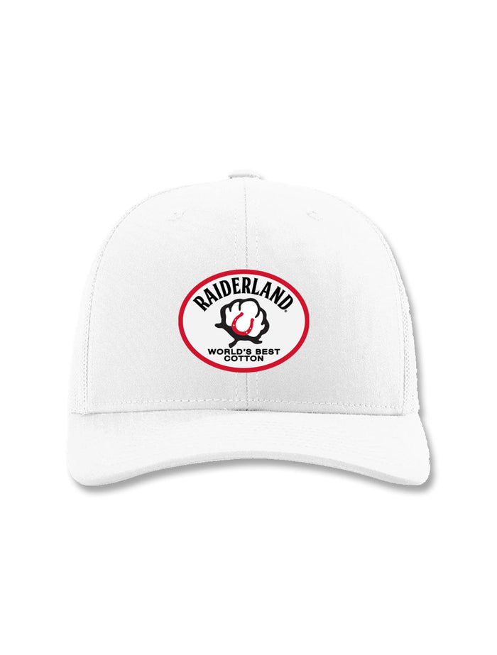 Texas Tech Dark Horse "Raiderland Cotton" White Snapback Cap
