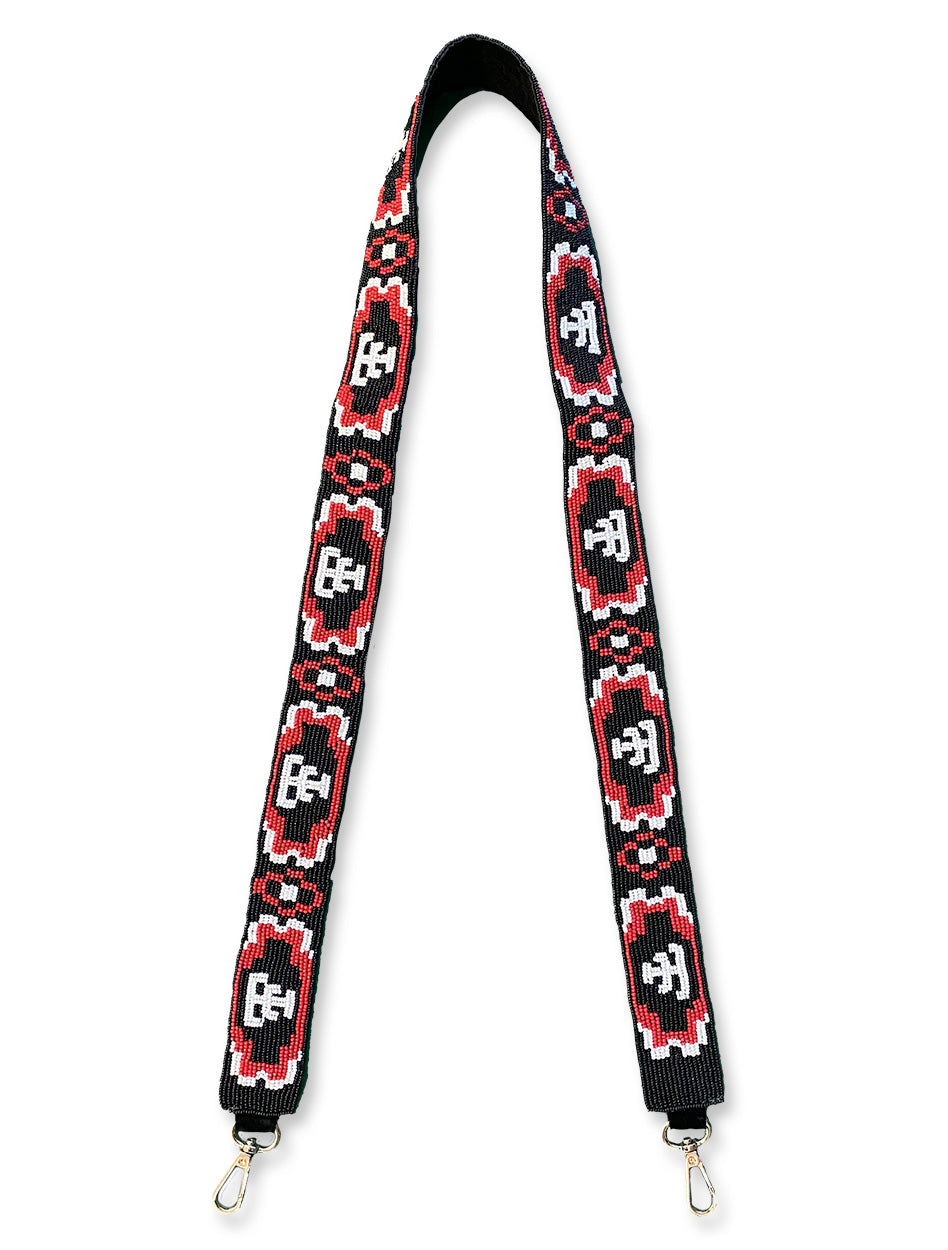 Texas Tech Dark Horse Aztec Floral Black Beaded Purse Strap – Red Raider  Outfitter