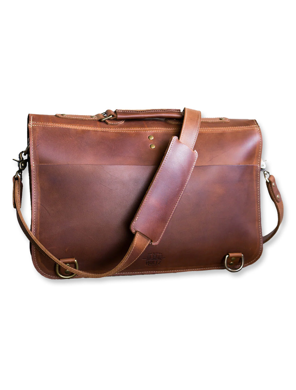 briefcase backpack leather mens Texas Tech Holtz Double T Full Grain Leather