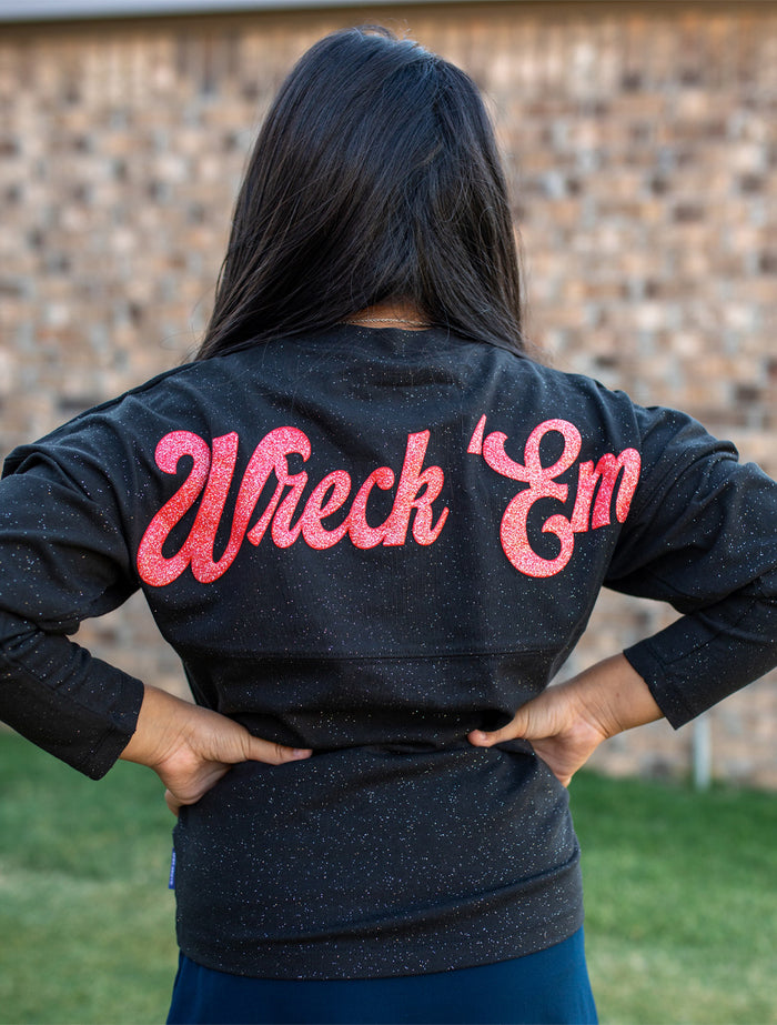 Texas Tech Spirit Jersey "Wreck 'Em Script " Youth Crew Sweatshirt