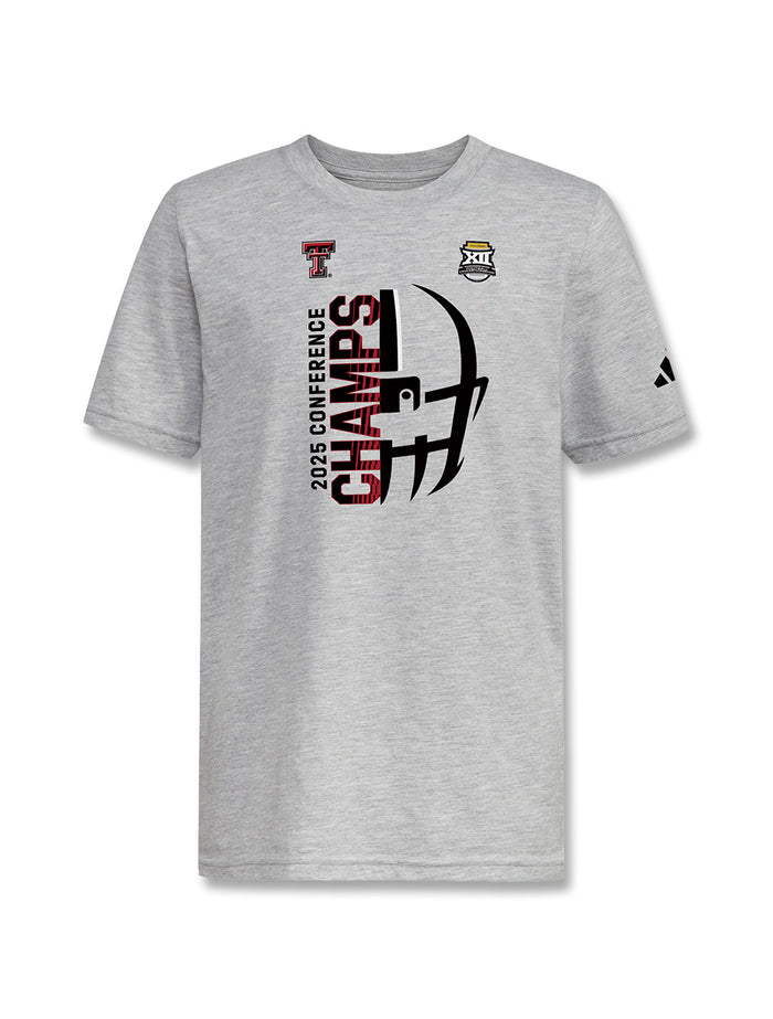Texas Tech Big 12 CHAMPS - Adidas YOUTH - GREY