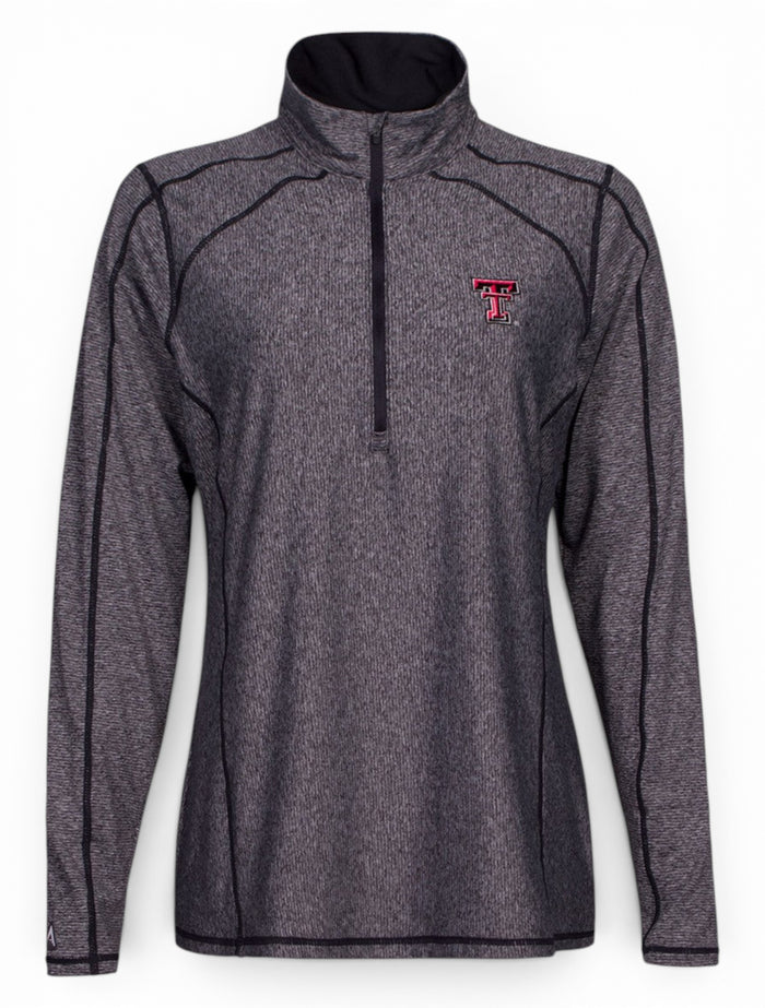 Antigua Texas Tech "Tempo" Half Zip Pullover – Front view