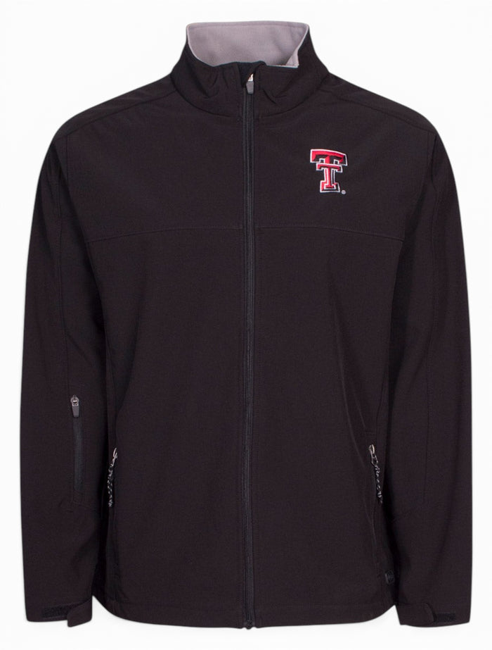 Charles River Texas Tech Classic Soft Shell Black Jacket – Front view