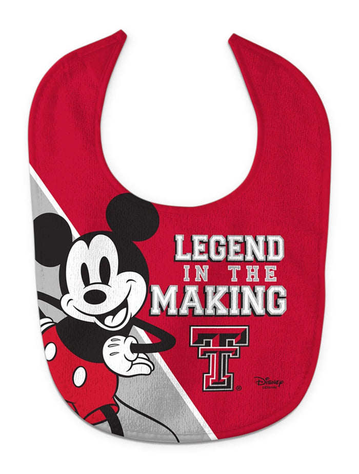 Disney x Red Raider Outfitter Texas Tech "Legend in the Making" Baby Bib – Front view