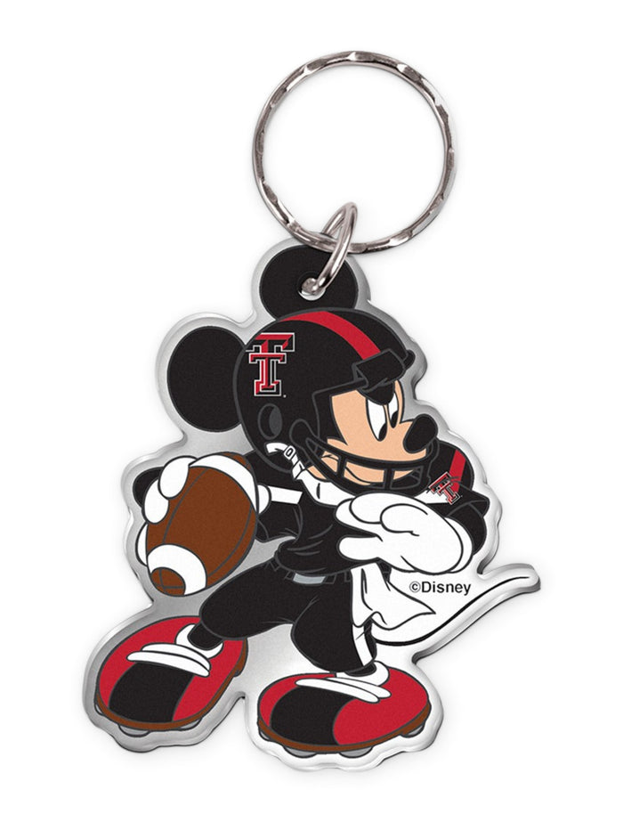 Disney x Red Raider Outfitter Texas Tech Mickey "Football Player" Keychain – Front view