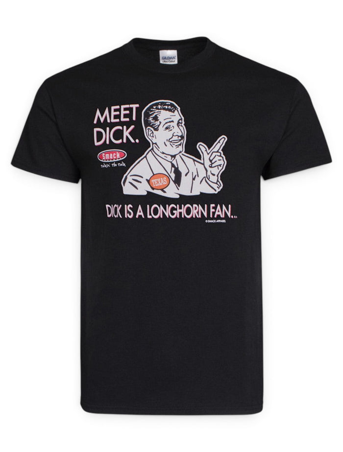 Don't Be A Dick Black T-Shirt - Texas Tech – Front view