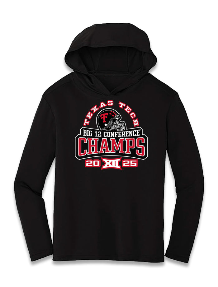 Texas Tech Big 12 CHAMPS - YOUTH Athletic Hood - Fan Fare - BLACK