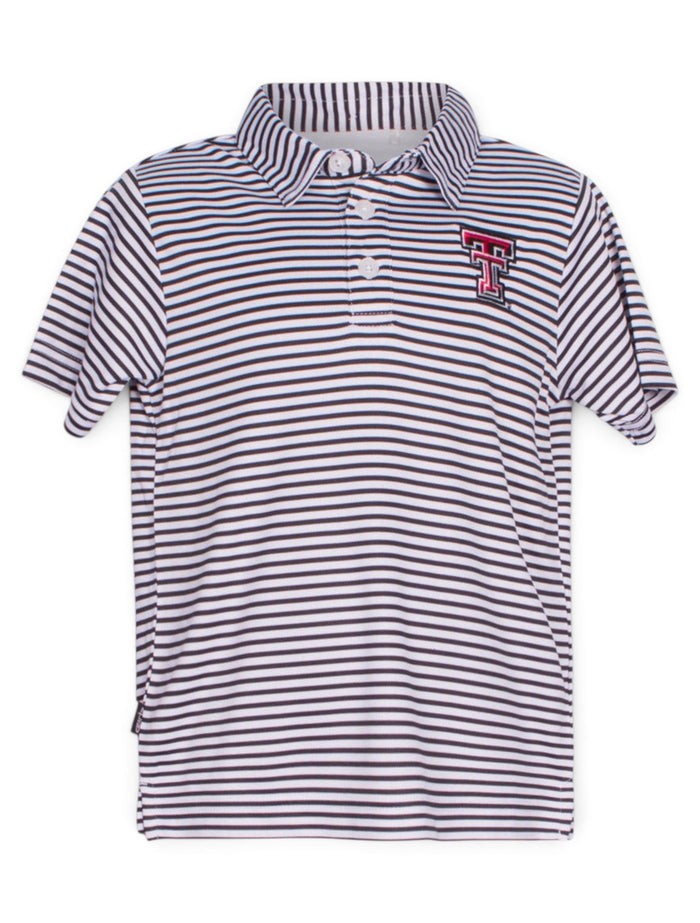 Garb Texas Tech "Carson" TODDLER Striped Polo – Front view