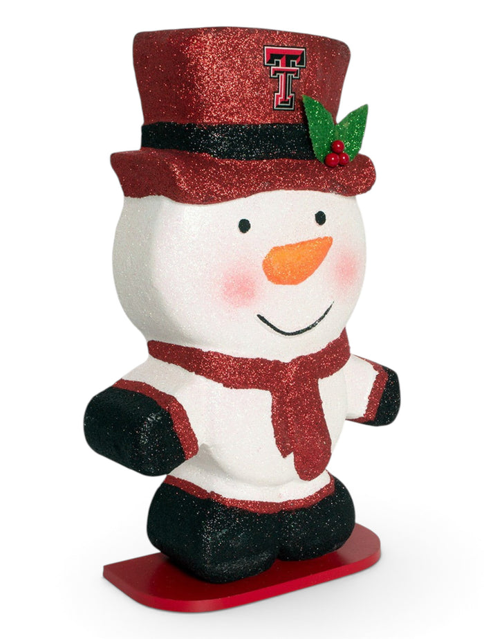 Large Glitter Snowman Christmas Decoration – Front view
