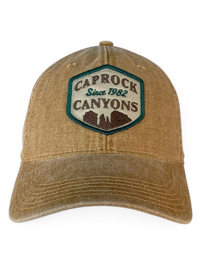 Legacy Texas Tech Red Raiders Camel Caprock Canyons Canvas Adjustable Cap – Front view