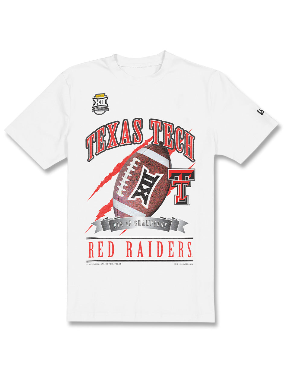 New Era Texas Tech Big 12 CHAMPS - T-Shirt - Locker Room - WHITE
