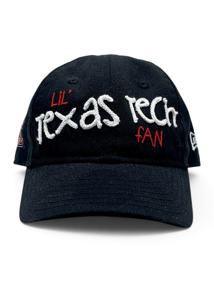 New Era Texas Tech Red Raiders "Lil' Fan" Black Stretch Fit Cap – Front view