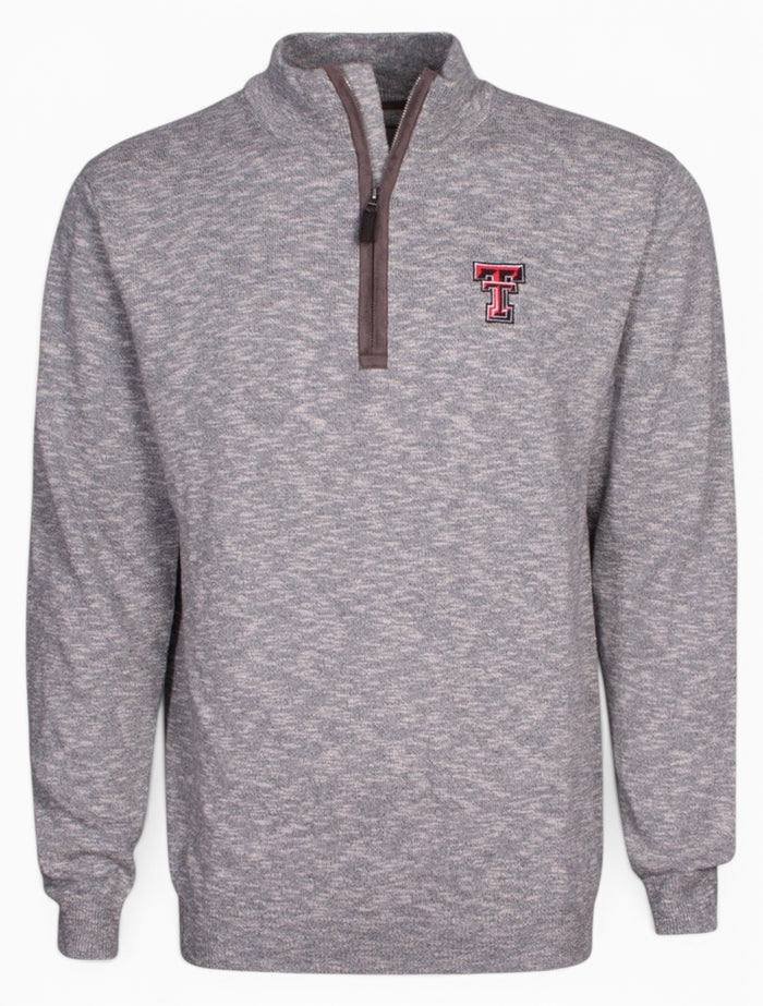Salute Texas Tech "Marina" Knit Quarter Zip Sweater – Front view