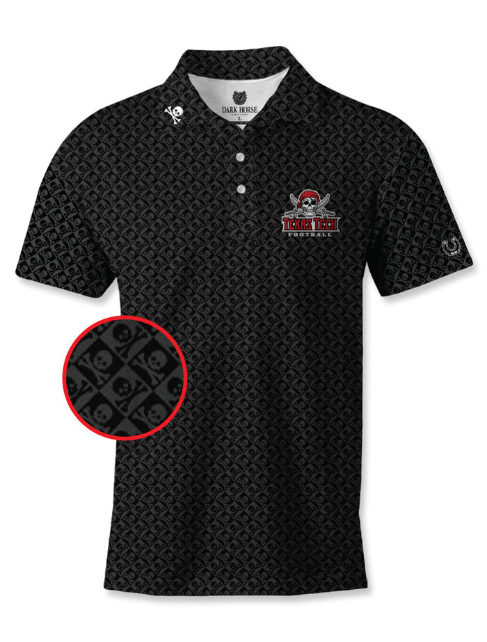 Texas Tech Dark Horse Leach Era "Swing Your Sword" Premium Black Polo