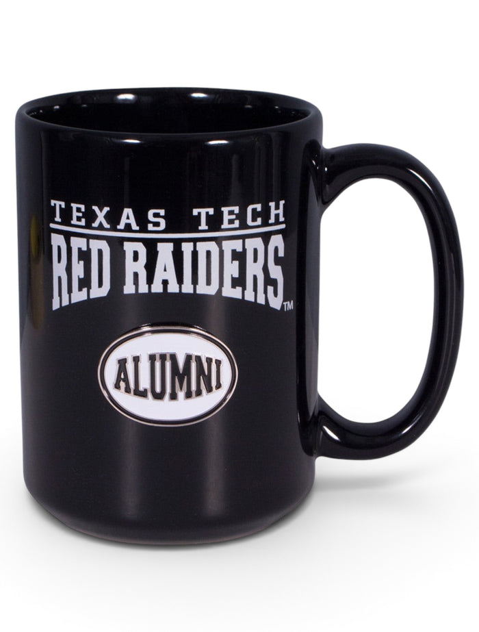 Texas Tech ALUMNI Emblem on Black Mug – Front view