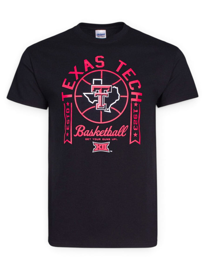 Texas Tech Basketball Lone Star Pride Black T-Shirt – Front view