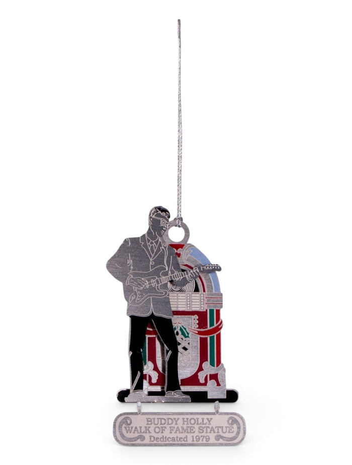 Texas Tech Buddy Holly Statue Collector's Ornament – Front view