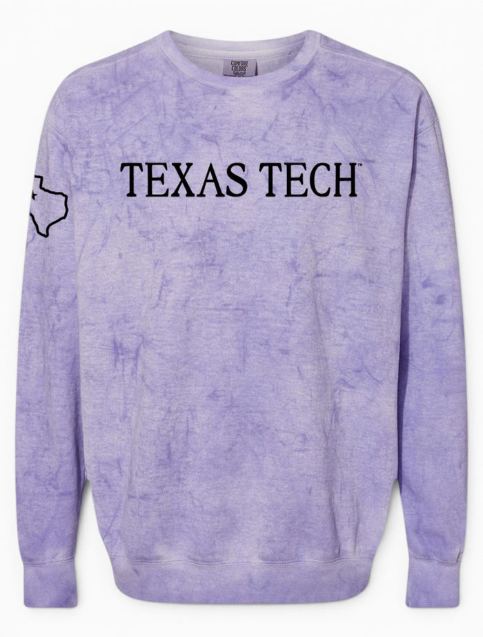 Texas Tech "Color Blast SeaShore" Crewneck Sweatshirt – Front view