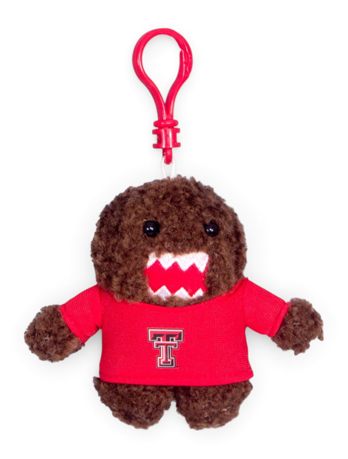 Texas Tech Domo with Red T-Shirt Key Chain – Front view