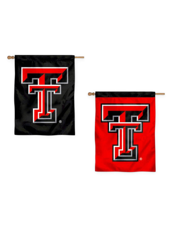Texas Tech Double T Double Sided 40" x 30" Silk Screened Banner – Front view