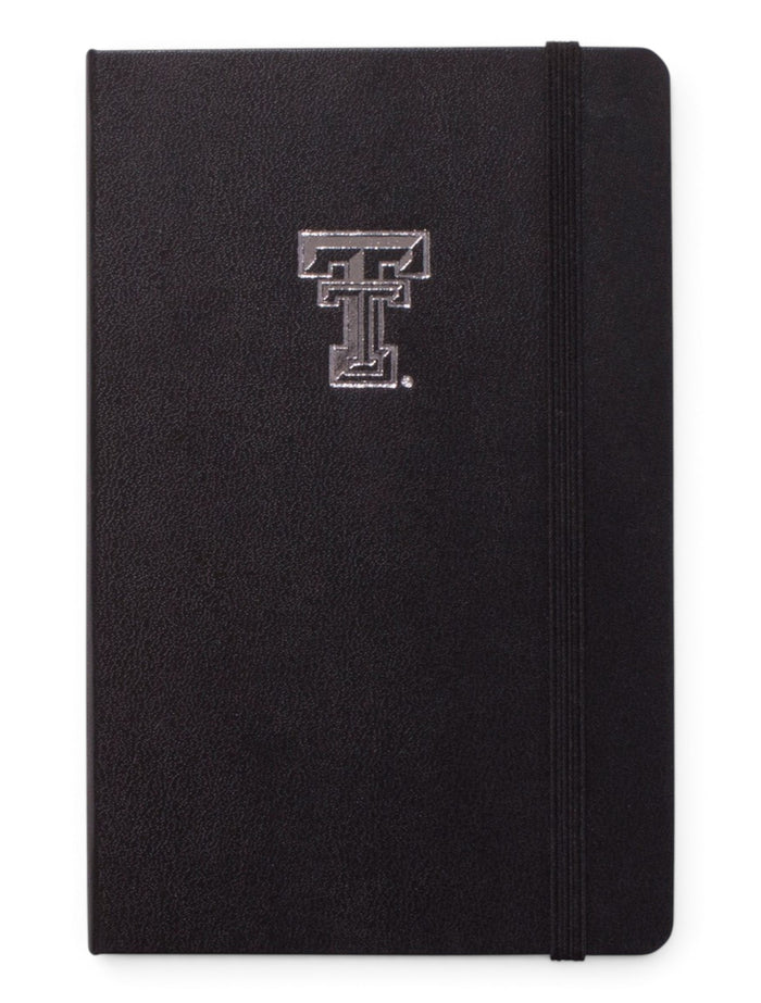 Texas Tech Double T Moleskine Ruled Pocket Book – Black front view