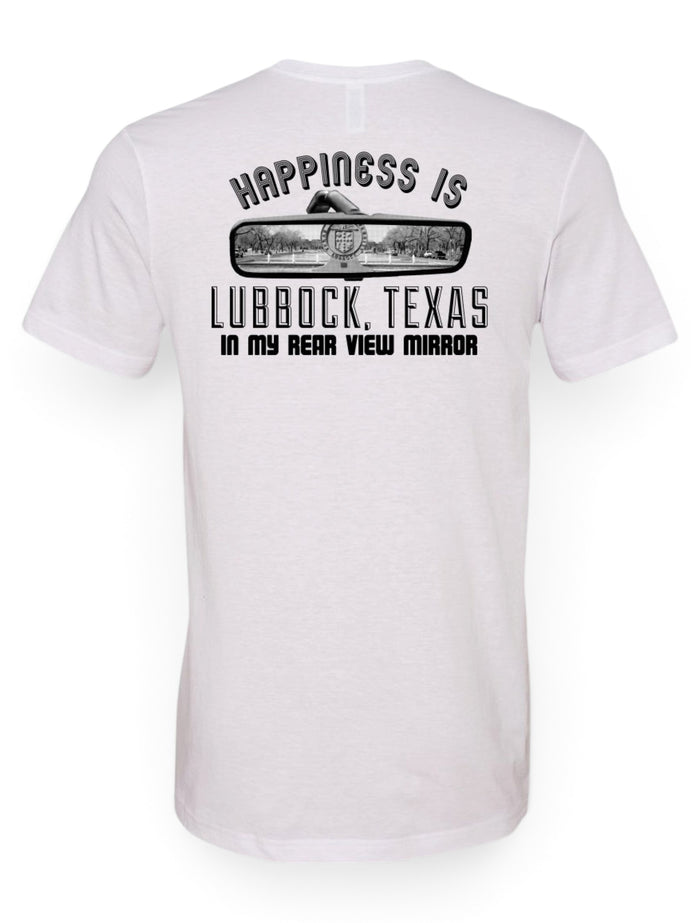 Texas Tech "Happiness Is Lubbock" White T-Shirt – Front view