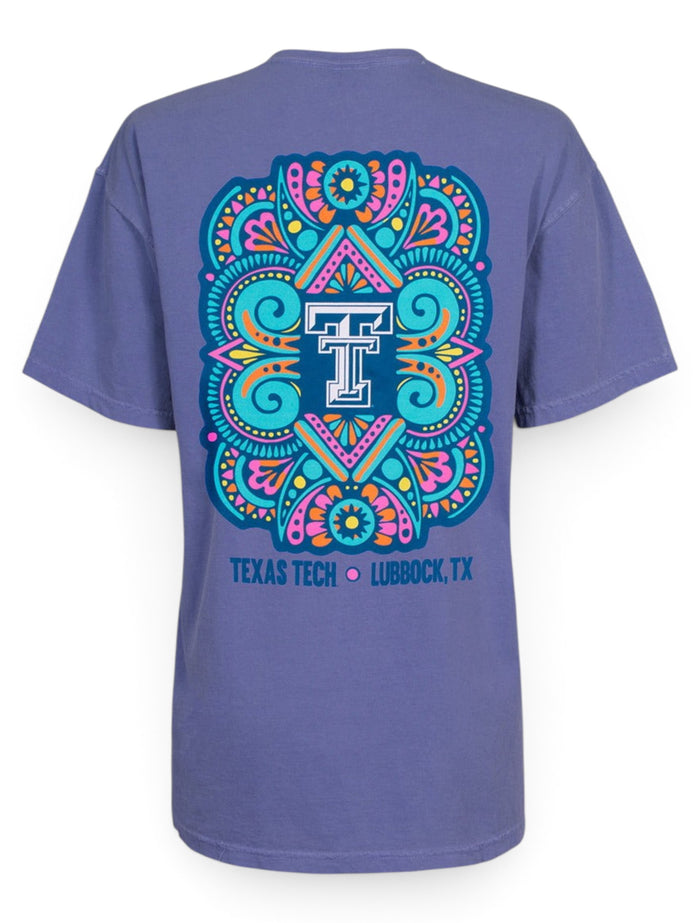 Texas Tech Hippie Neon Blue T-Shirt – Front view