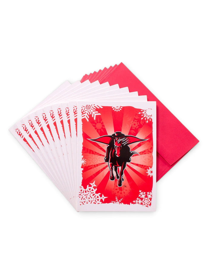 Texas Tech Masked Rider Holiday Card Set – Front view