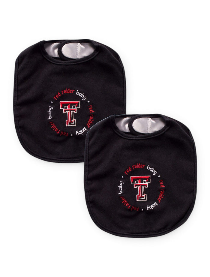 Texas Tech Red Raiders Baby Bib Set – Front view