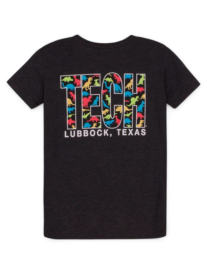 Texas Tech Red Raiders Dinosaurs Lubbock, TX TECH YOUTH T-Shirt – Front view