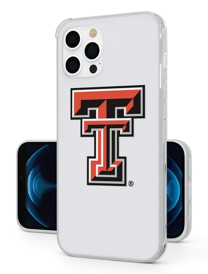 Texas Tech Red Raiders Double T Clear Cell Phone Case – Front view