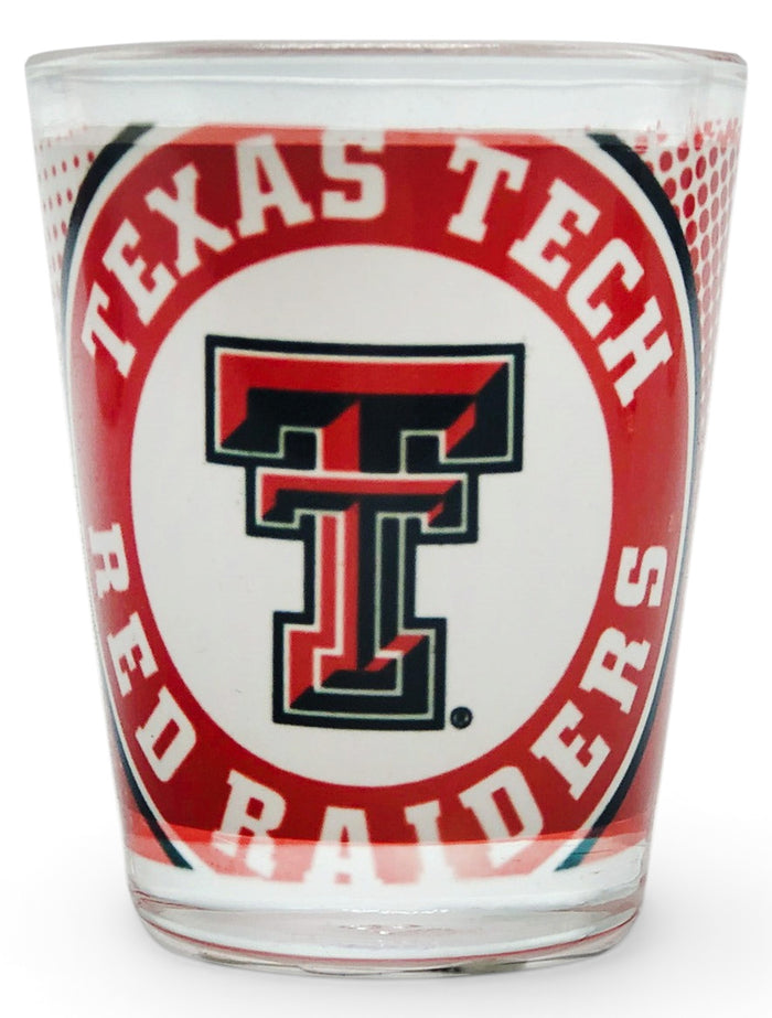 Texas Tech Red Raiders Double T Dotted Shotglass – Front view