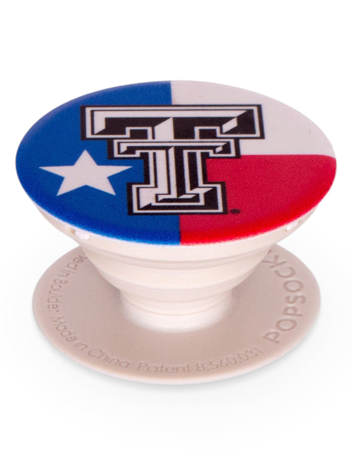 Texas Tech Red Raiders Flag Pop Socket Grip Stand – Front view