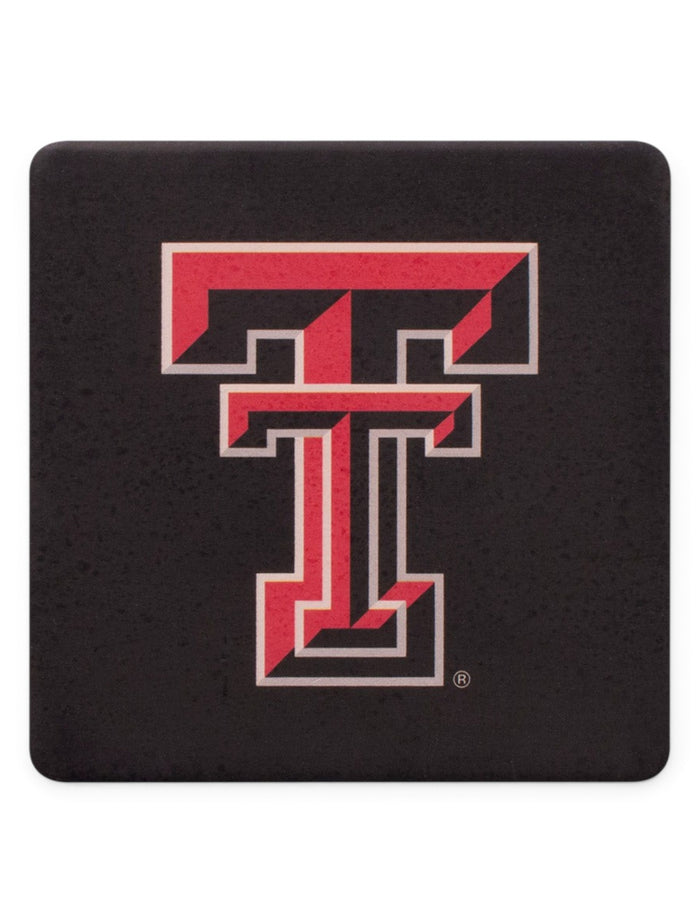Texas Tech Red Raiders Full Color Double T Coaster – Front view
