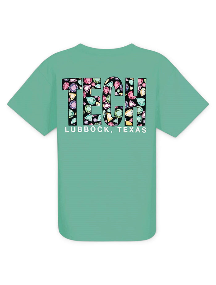 Texas Tech Red Raiders Gemstone Tech Block YOUTH T-Shirt – Front view