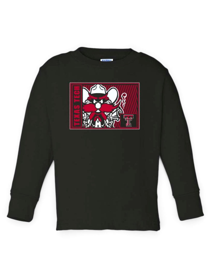 Texas Tech Red Raiders "High Density" Raider Red TODDLER Long Sleeve – Front view