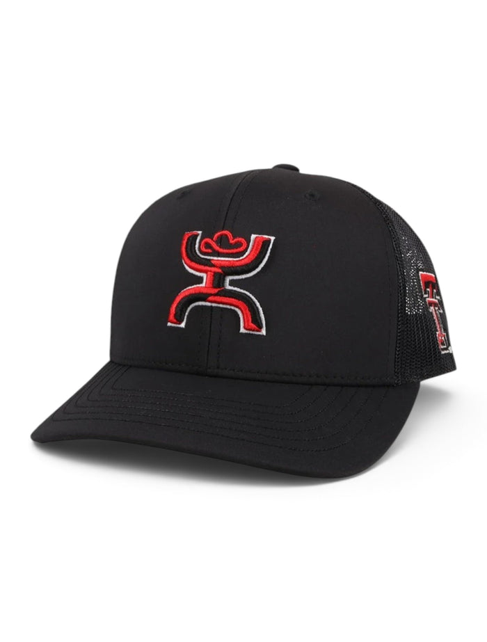 Texas Tech Red Raiders Hooey Cap with Hooey Logo and Double T on side Snapback YOUTH Cap – Front view