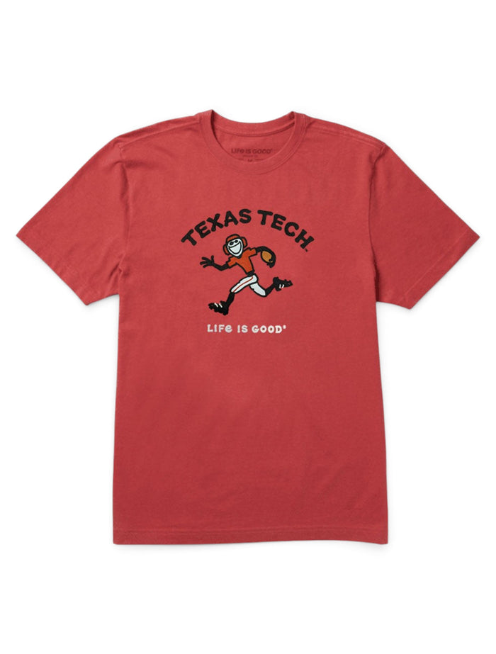 Texas Tech Red Raiders Life is Good "Football Touchdown" T-Shirt – Front view
